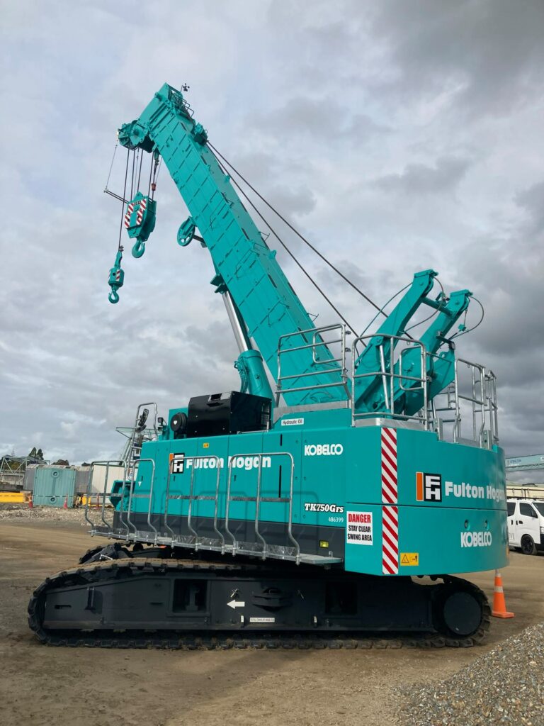 Fulton Hogan's new Kobelco TK750 Tele Crawler Crane