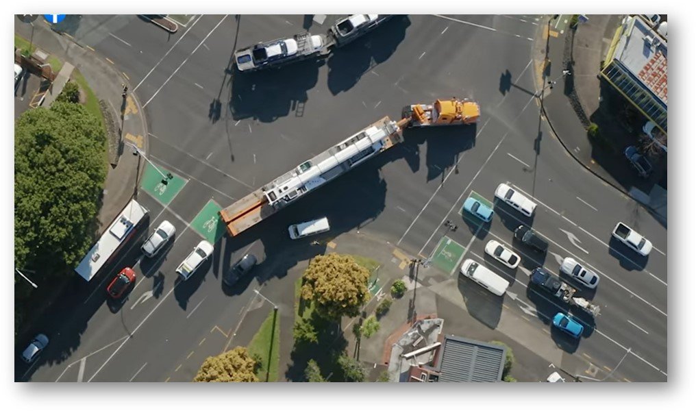 Pollock Cranes negotiating a tight corner